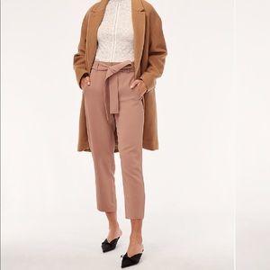 Aritzia Wilfred Tie Front Jallade Pant - Nutmeg